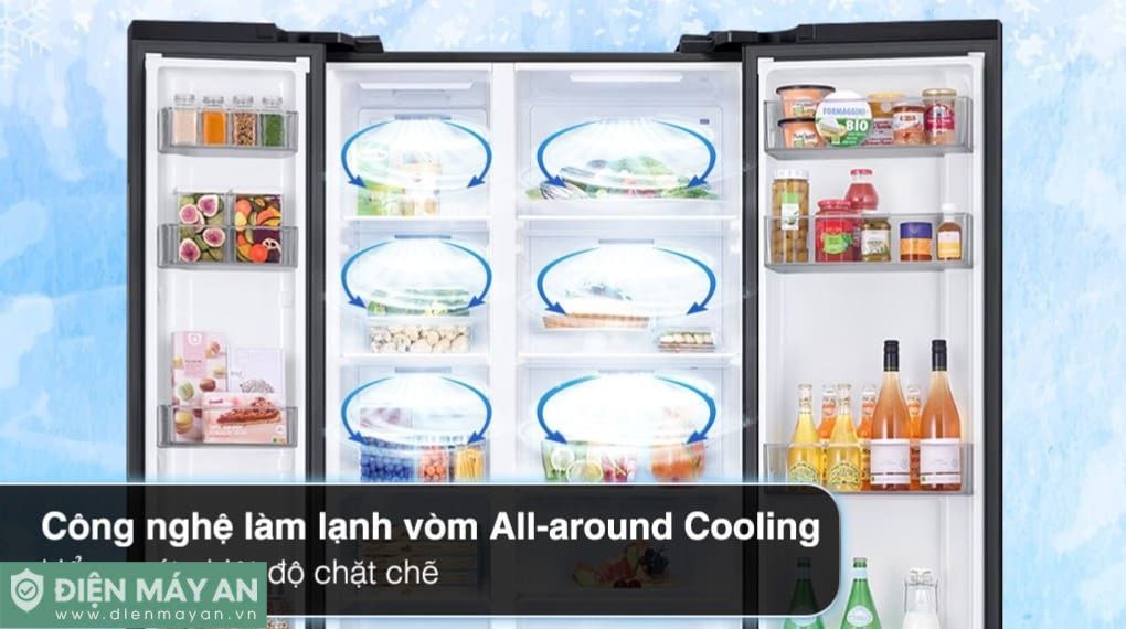 Tủ Lạnh Samsung Inverter 583 Lít Side By Side RS57DG400EM9SV